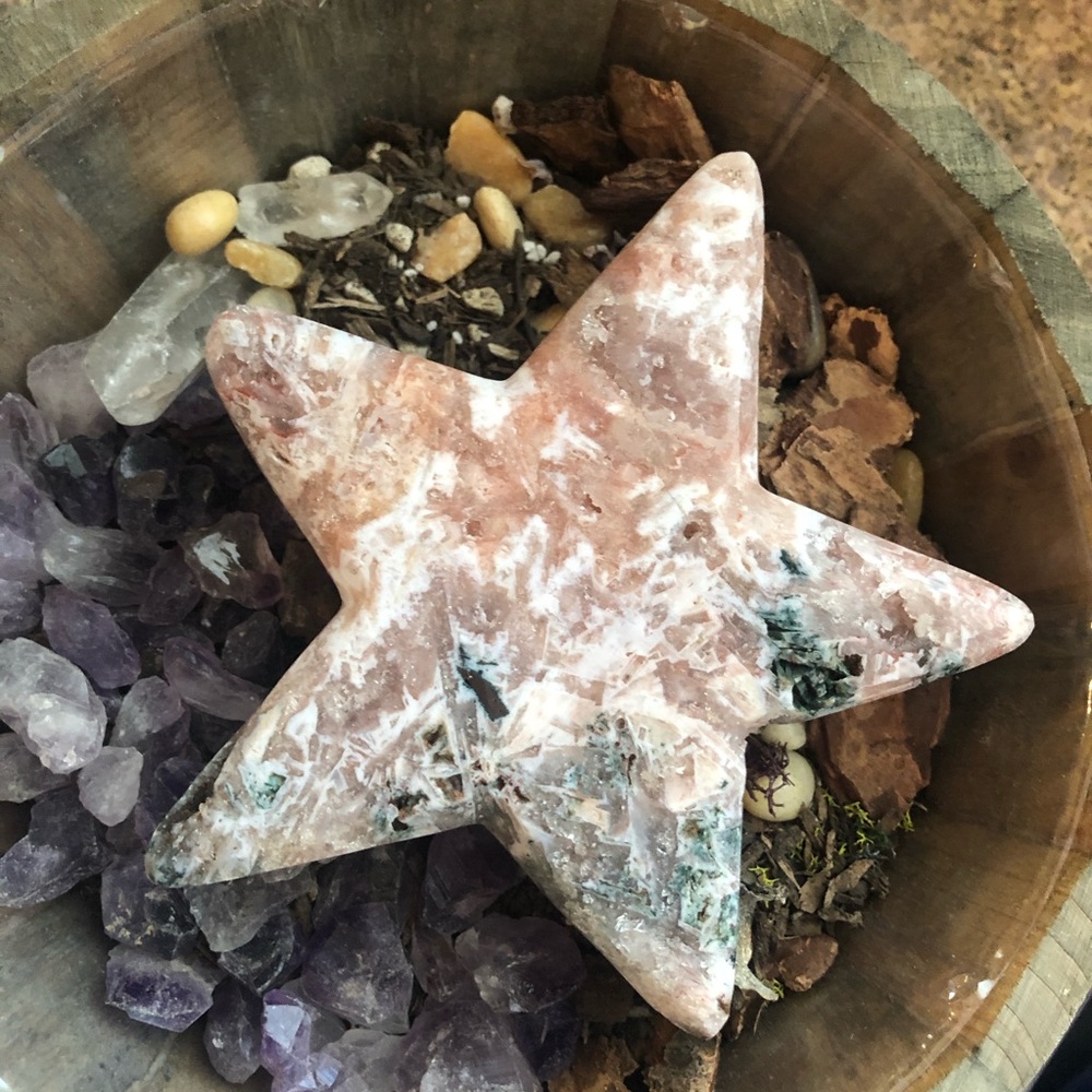Gorgeous Pink Amethyst Star Crystal House Chakra
